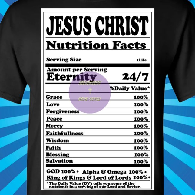 Nährwertkennzeichnung - Christlich T-Shirt (Von Creator hochgeladen)