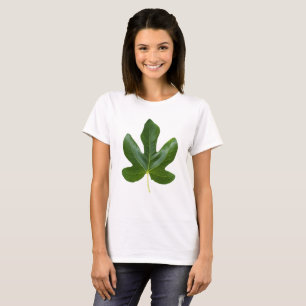 Naht grünes Blatt abgeschieden auf weißem Hintergr T-Shirt