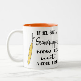 Naht-Trennmaschine--Nicht eine gute Zeit-Tasse Zweifarbige Tasse