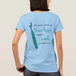 Naht-Trennmaschine-warnendes T-Shirt