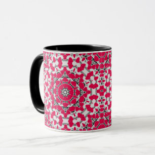 Nahtlos abstrakt mandala-herzen hell rund orna tasse