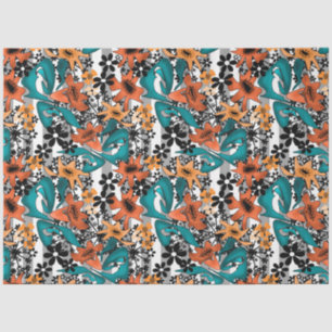 Nahtlos abstrakter heller Cartoon niedliche Blume  Seidenpapier