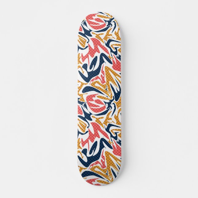 Nahtlos abstrakter Pinselstrich Skateboard (Vorne)