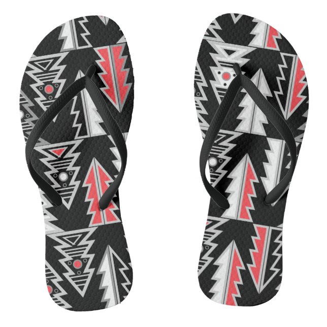 Nahtlos abstrakter Weihnachtsbaum Flip Flops (Fußbett)