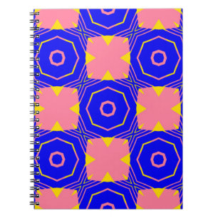 Nahtlos abstraktes geometrisches Blumenmuster abst Notizblock