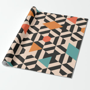 Nahtlos abstraktes Muster geometrischer Formen. Ge Geschenkpapier