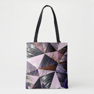 Nahtlos abstraktes Polygonmuster. Blau, Rosa, BH Tasche