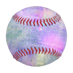 nahtlos blau, rosa, gelb baseball