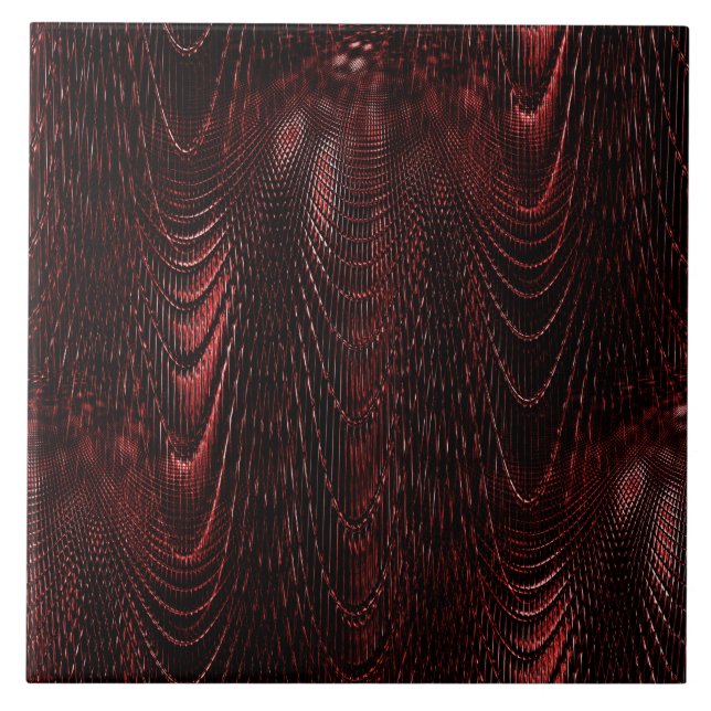 Nahtlos dekorative rote Keramik Tile Fliese (Vorderseite)