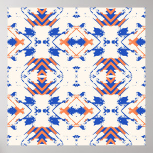 nahtlos farbiges Hipster-Muster mit geometrischer Poster