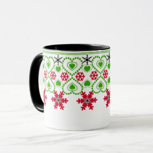 Nahtlos Frohe Weihnachten ornamentaler Schneeflock Tasse