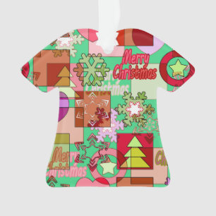 Nahtlos frohe Weihnachtsgeometrie Ornament