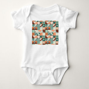 Nahtlos geometrisches, abstraktes Mosaikmuster. Baby Strampler