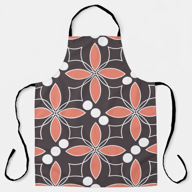 Nahtlos geometrisches Muster mit Blume. kunst.  Schürze (Vorderseite)