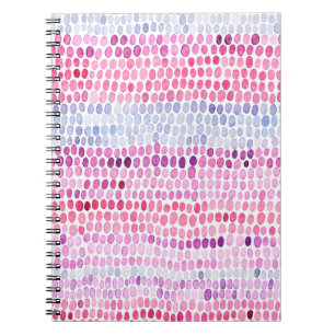 Nahtlos gestreiftes Wasserfarbmuster. Rosa und gra Notizblock