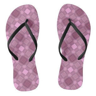 Nahtlos karierte karierte abstrakte Quadrate geome Flip Flops
