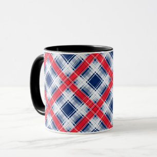 Nahtlos kariertes, kariert gesäumtes abstraktes Mu Tasse