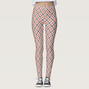 Nahtlos kariertes kariertes, gesäumtes abstraktes leggings