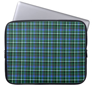 Nahtlos kariertes Muster. Stoffmuster Texturebac Laptopschutzhülle