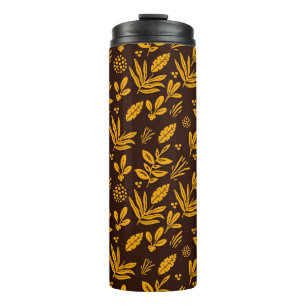 Nahtlos mit Blumen: Perfektes Textildesign Thermosbecher