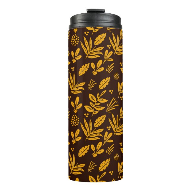 Nahtlos mit Blumen: Perfektes Textildesign Thermosbecher (Vorderseite)