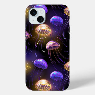 Nahtlos mit glühender Qualle Case-Mate iPhone Hülle