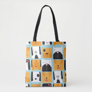 Nahtlos mit niedlichen Hunden.  Tasche