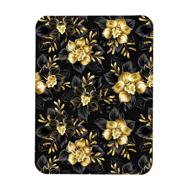 Nahtlos mit Schmuckorchideen Magnet (Vertikal)