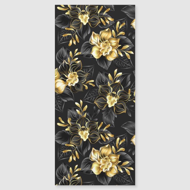 Nahtlos mit Schmuckorchideen Magnetkarte (Vorderseite)