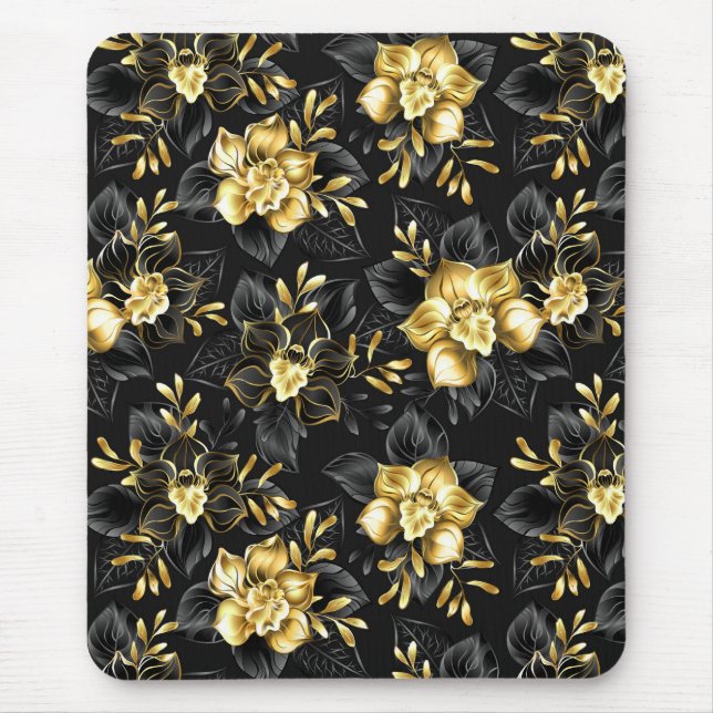 Nahtlos mit Schmuckorchideen Mousepad (Vorne)