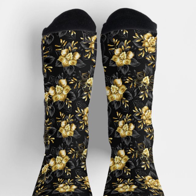 Nahtlos mit Schmuckorchideen Socken (Oben)