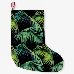 Nahtlos mit tropischen Blätter aus Palmen. Wasser Kleiner Weihnachtsstrumpf