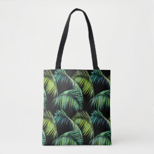Nahtlos mit tropischen Blätter aus Palmen. Wasser Tasche