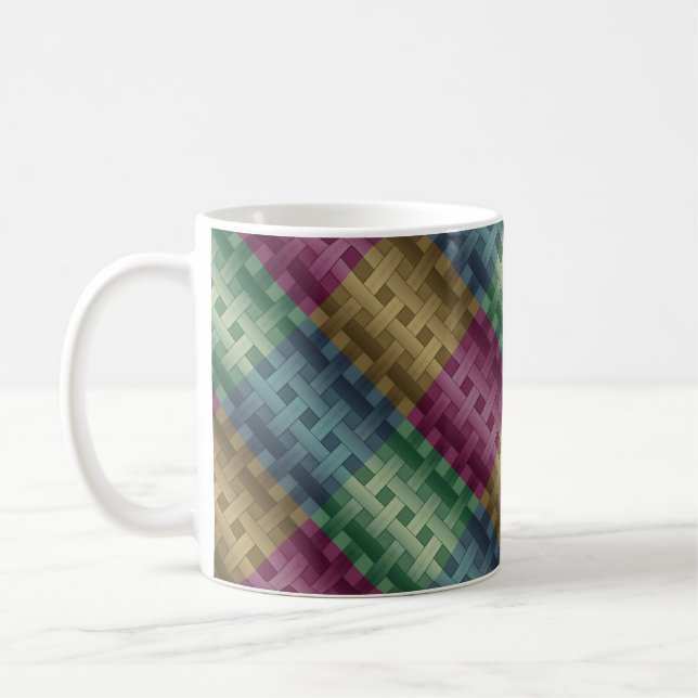 Nahtlos modern abstrakt gestreift multicolor kaffeetasse (Links)