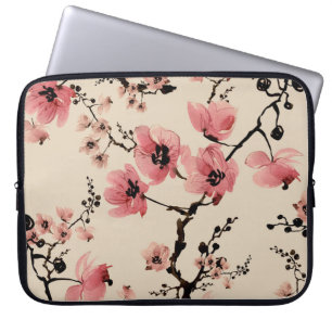Nahtlos schöner Druck von Aquarellfarben-Blume. St Laptopschutzhülle