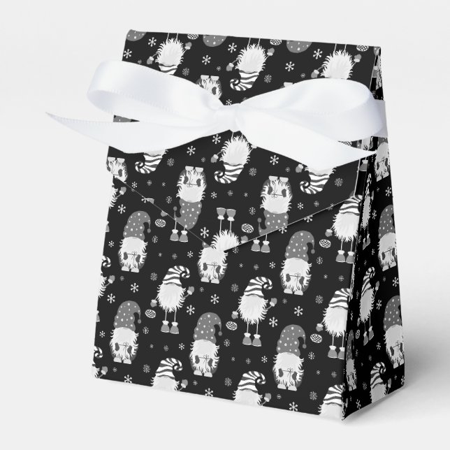 nahtlos skandinavisches schwarzes Muster Geschenkschachtel (Vorderseite)