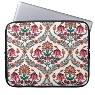 Nahtlos Traditioneller Mughalart, Muster, Blütenmu Laptopschutzhülle