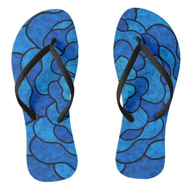 Nahtlose abstrakte Blume mit Blumenmotiven Flip Flops (Fußbett)