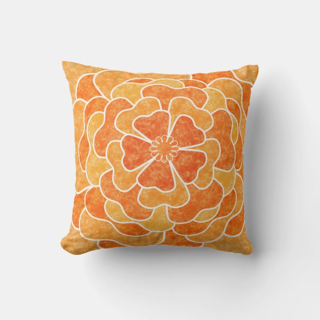 Nahtlose abstrakte Blume mit Blumenmotiven Kissen (Vorderseite)