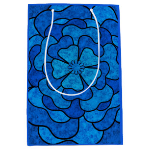 Nahtlose abstrakte Blume mit Blumenmotiven Mittlere Geschenktüte