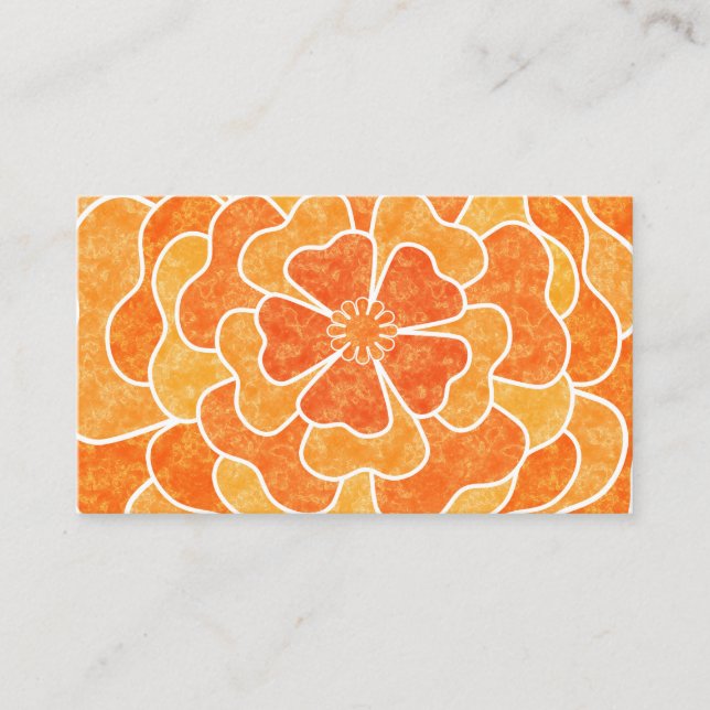 Nahtlose abstrakte Blume mit Blumenmotiven Visitenkarte (Vorderseite)