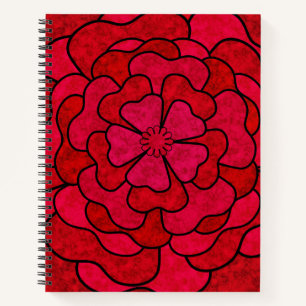Nahtlose abstrakte blumenfarbene Blume Notizbuch