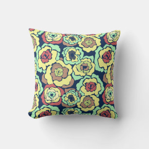 Nahtlose abstrakte Cartoon Blume florale moderne f Kissen
