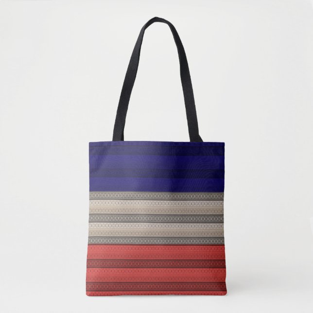 Nahtlose abstrakte Dekoration Retro Vintag Tasche (Vorderseite)