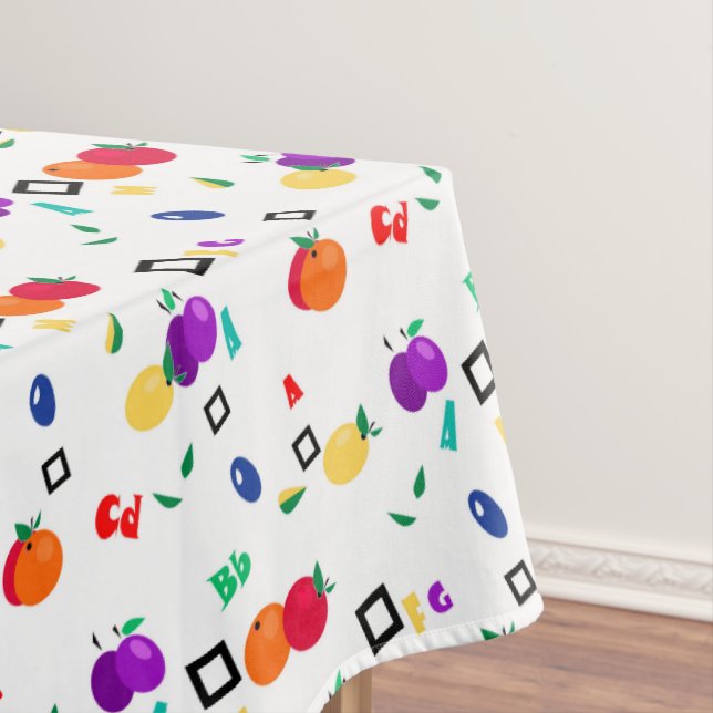 Nahtlose abstrakte Früchte Alphabet Kinder Spaß ni Tischdecke (Beispiel)