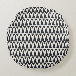 Nahtlose Abstrakte geometrische Moderne Muster Rundes Kissen