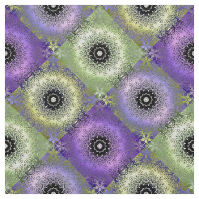 Nahtlose abstrakte Gradientengrün lila violette Fa Stoff (Muster)