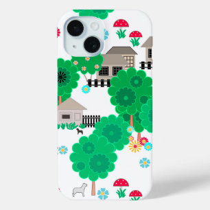 Nahtlose abstrakte Kinder Cartoons häuser Hunde Bä Case-Mate iPhone Hülle