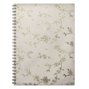 Nahtlose abstrakte kleine Retro Vintage beige Blum Notizblock