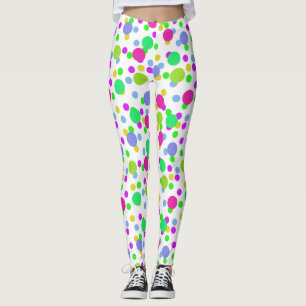 Nahtlose abstrakte Kreise rund Punkte Konfetti Bri Leggings